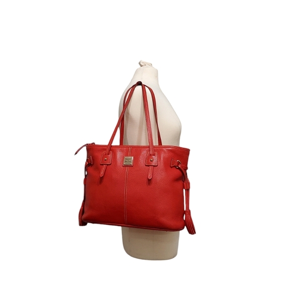 Dooney & Bourke Large Leather Davis Shoulder Tote Bag - Picture 12 of 16